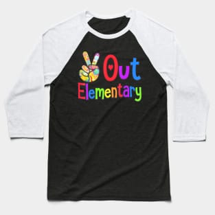 Peace Out Elementary - Last Day of School Elementary Grad Baseball T-Shirt